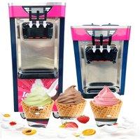 3 Flavors Soft Ice Cream Machine 2100W Business 20-28L/H Soft Ice Cream Maker
