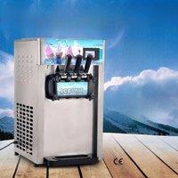 Commercial Desktop Soft Ice Cream Maker 2+1 Mixed Flavor Ice Cream Machine Sweet Cone Ice Cream Equipment