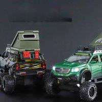 Off-road camper alloy model car, unique decorations for car center console, exquisite desktop ornaments, fun accessories