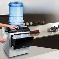 Household Ice Machine Ice Machine Automatic Stainless Steel Bullet Shape Making Machine Ice Maker with Basket And Spoon