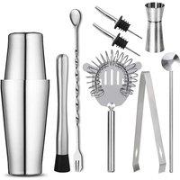 1/6/9/11pcs Boston Shaker Professional Stainless Steel Bartender Wine Cup Cocktail Mixer Martini