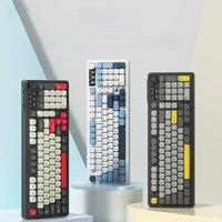 AJAZZ AF98 Wireless/Wired Keyboard Mechanical Feel Office Long Battery Life Three-Mode RGB Mixed