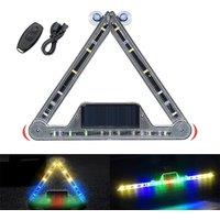 Solar LED Strobe Lights For Auto Emergency Grill Warning Lamp 18 led Windshield Anti Collision Light Car Accessories