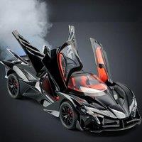 Exquisite car center console decorations, cool lighting, simulated sound effects, alloy model car with spray function