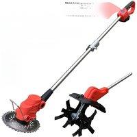 Lithium Battery Lawn Mower Small Household Mower Handheld Electric Mower Garden Trimmer Rechargeable Earth-Loosening Wheel £££