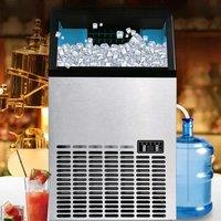 Electric Ice Maker 110lbs/24h Commercial Snow Milk Cube Ice Machine 176lbs Household Milk Tea Shop Equipment