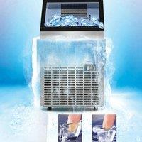 Stainless Steel Commercial Ice Maker Machine Make 110lbs/24h 24lbs Storage Under Counter/Freestanding Automatic Ice Machine