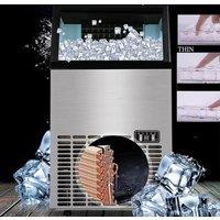 Commercial Ice Maker Machine, 110lbs/24h 33LBS Bin, Upgrade Stainless Steel Commercial Ice Machine For Home Bar Resaturant