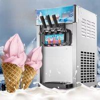 2024 New Ice Cream Machine With Three Different Flavors, Stainless Steel Frozen Yogurt Machine, Easy