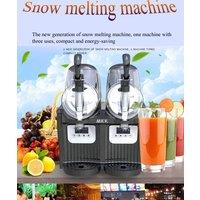 Factory Outlet Slush Machine Margarita Slush Maker 2 Tanks Commercial Snow Melting Machine