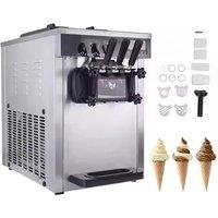 Commercial Ice Cream freezer Machine 3-flavor Yogurt Maker One-click Clean 18L/H LCD Display new soft ice cream machine