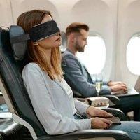 Multi functional long-distance travel head assist with eye mask, portable double-sided eye mask, sleeping headband