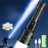 High Power Super Long Range LED Flashlight Type-C Charging Strong Light Tactical Torch Lamp Outdoor