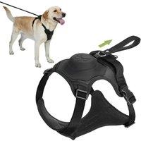 Dog Harness with Leash Retractable,Adjustable for Large Dogs with Integrated Leash and Anti Slip