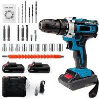 21V cordless electric impact drill screwdriver high-speed electric drill charging 2nd household