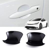 Glossy Black Front Door Handle Cup Surrounds Stylish For Toyota Prius XW60 2023 2024 2025
