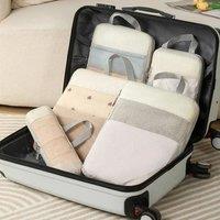 5pcs Compressible Storage Bag For Travel Luggage Organizer Packing Cubes Clothes Storage Bags