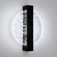 Modern LED Wall Light,12W Wall Lampes for Bedroom,Black Acrylic Wall Lighting Fixtures for Living