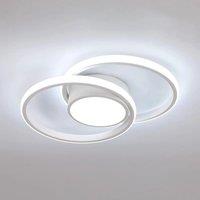 LED Ceiling Light 40cm Diameter,42W Modern Round Ceiling Lamp 4800lm,Cool White 6500K,White Ceiling