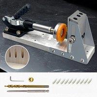 Woodworking Oblique Hole Locator Pocket Hole Jig Kit Hole Puncher DIY Carpentry Tools Hole Locator With 9mm Or 9.5mm Drill Bit