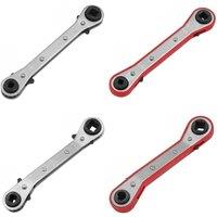 1/4" 3/8" Ratchet Wrench Adjustable Refrigeration Conditioning Service Wrench 4 Sizes Glue Coating