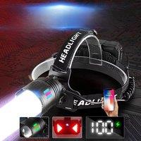 100000LM Powerful Headlamp Rechargeable Headlight Led Head 1500M Long Range Head Flashlight