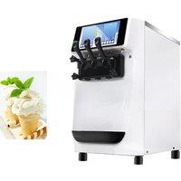 Commercial Three Flavor Soft Ice Cream Machine Mini Desktop Milk, Fruit, Strawberry, Sweetener, Saint Dai Machine