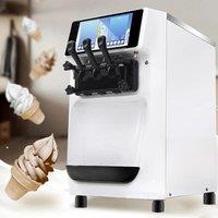 Commercial Independent Dual System Soft Ice Cream Machine, Summer Snack Shop Ice Cream Making Machine