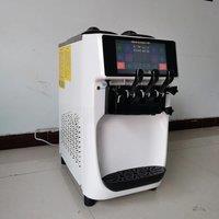 Three Flavored Desktop Ice Cream Machine, Commercial Small Three Color Multifunctional Ice Cream Making Machine