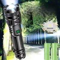 Most Powerful LED Flashlight Rechargeable Zoomable Camping Torch High Power Long Range Tactical