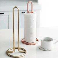 Stainless Steel Kitchen Roll Paper Towel Holder Bathroom Tissue Stand Dining Table Vertical Napkins