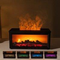 7 Colors of Fireplace Diffuser Mini Flame Aromatherapy Fireplace Humidifier Aromatherapy Diffuser