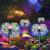 1/2/4PCS Solar Firework Light Waterproof Outdoor 8 Lighting Modes Lights 90-200LED Fairy String Light Christmas Path Lawn Decor