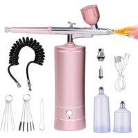 Portable Rechargeable Wireless Airbrush With Compressor Auto Action Spray Gun for Face Beauty Nail