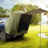 1 Set of Camping Tent SUV Cabin with Awning Large Space Wide View Car Tailgate Tear-proof Tent