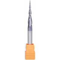 2pcs/lot R0.75*D3.175*15*38.1L*2F carbide solid carbide Coated Taper Ball Nose End Mills,taper and cone Bit wood