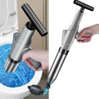 Handheld Toilet Unclogger Stainless Steel Unclogging Tools Toilet Unclogger for Household Pipes Floor Leak Sewer Blockage