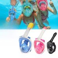 Underwater Snorkeling Full Face Children Swimming Mask Set Scuba Diving Respirator Masks Anti Fog