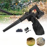 Cordless Leaf Blower 21V Battery High Power Rechargeable Vacuum Cleaner Air Blowing Adjustable Speed