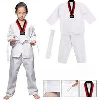 Taekwondo Uniforms Long Sleeves Martial Arts Karate Jujitsu Gym Training Uniforms with Belt for