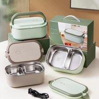New 304 Stainless Steel Electric Lunch Box Portable Water-free Electric Lunch Box 220V Constant