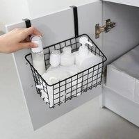 1pcs Durable Bathroom over Cabinet Door Hanging Storage Basket Holder Organizer Support Kitchen