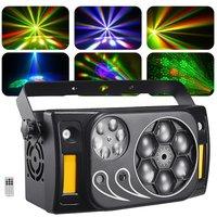 Dj Party Light 80W Bee Eye 6IN1 Effect Stage Strobe Lights DMX LED Pattern Lights Sound Activated Lazer Light For Disco Club Bar