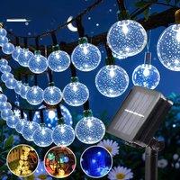 Solar Lights for Outside LED Solar String Lights Waterproof Crystal Globe Light with 8 Modes Garden Light Party Wedding Decor