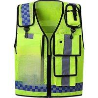 Multi-pocket Reflective Safety Vest Riding Traffic Vests Safety Railway Coal Miners Uniform Vest