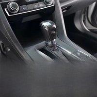 For Honda Civic 2016-2021 Carbon Fiber ABS Style Auto Parts Car Gear Shift Knob Cover Lever Stick