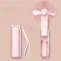 Mini Portable Fan USB Rechargeable Cooler Collapsible Handheld Desktop Fan Quiet Foldable Office
