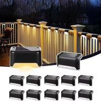 Outdoor Solar Step Lights Waterproof LED Lighting Garden Stair Illumination Solar Powered Light Upstairs Downstairs