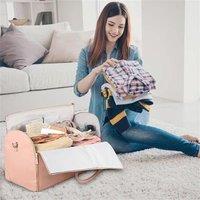 Travel Bag PU Leather Travel Garment Bag Large Capacity Foldable Storage Bag Fashion Outdoor Sports
