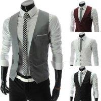 M-7XL 2025 New Dress Vests for Men Slim Fit Mens Suit Vest Male Waistcoat Gilet Homme Casual Sleeveless Formal Business Jacket